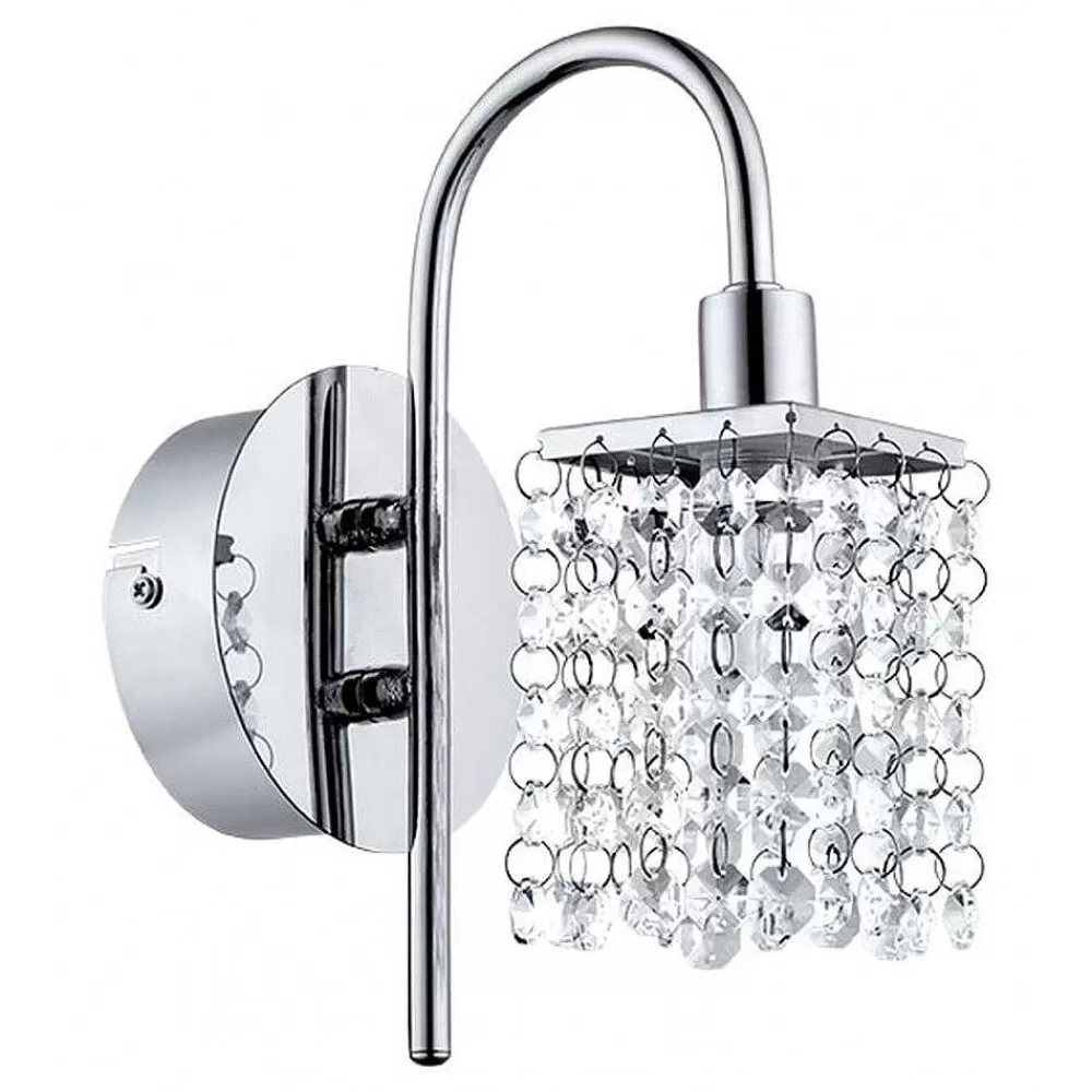 Luminaires Eglo Applique Eglo Almonte Chrome, Aspect Cristal, 1 Lumiere