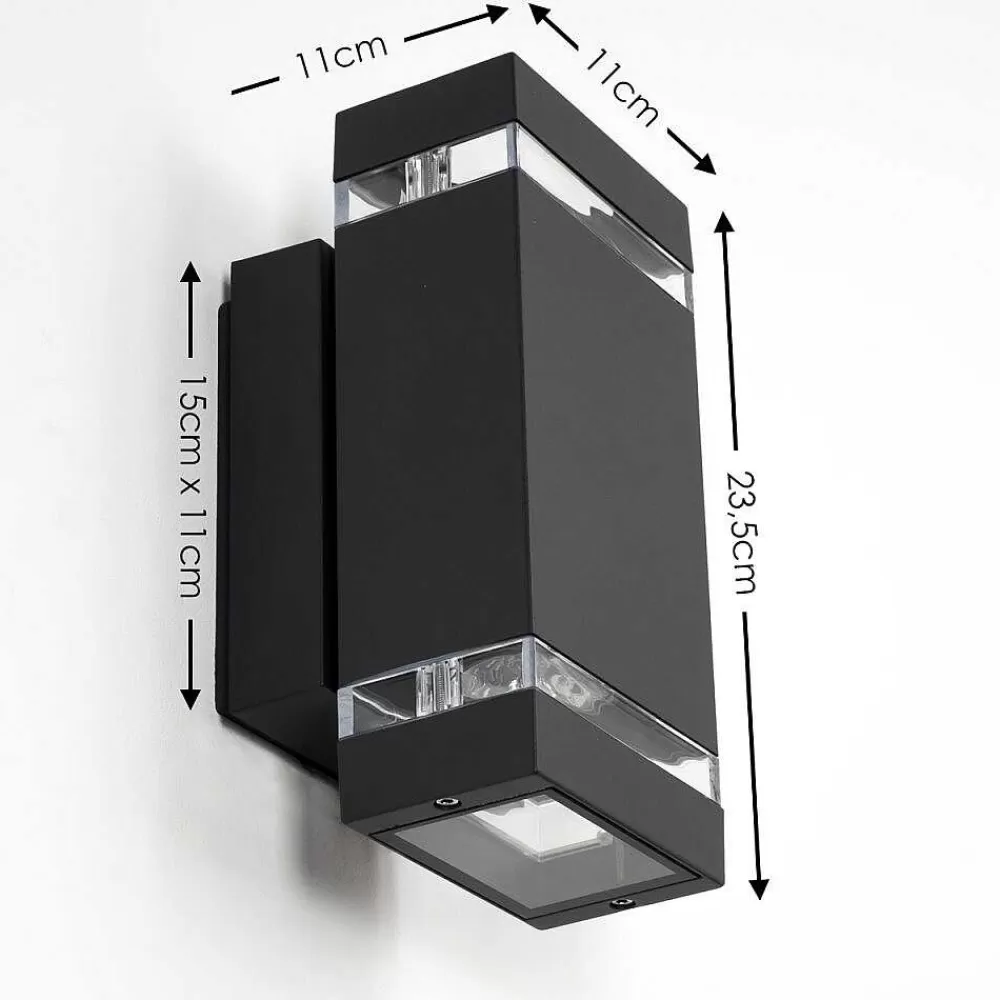 hofstein Applique Murale D'Exterieur Edevik Anthracite, 2 Lumieres