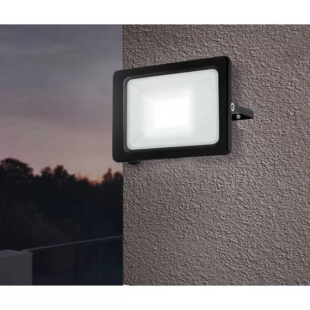 Luminaires Eglo Applique Murale D'Exterieur Eglo Faedo Led Noir, 1 Lumiere