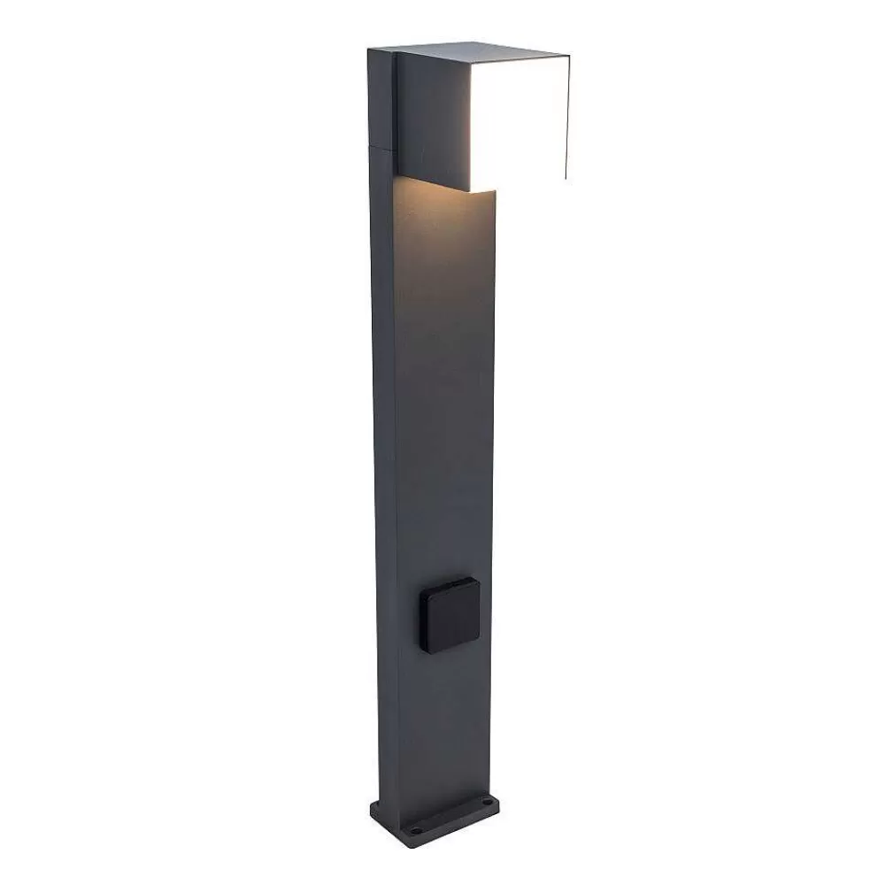 Luminaires Lutec Borne Lumineuse Lutec Cuba Led Anthracite, 1 Lumiere