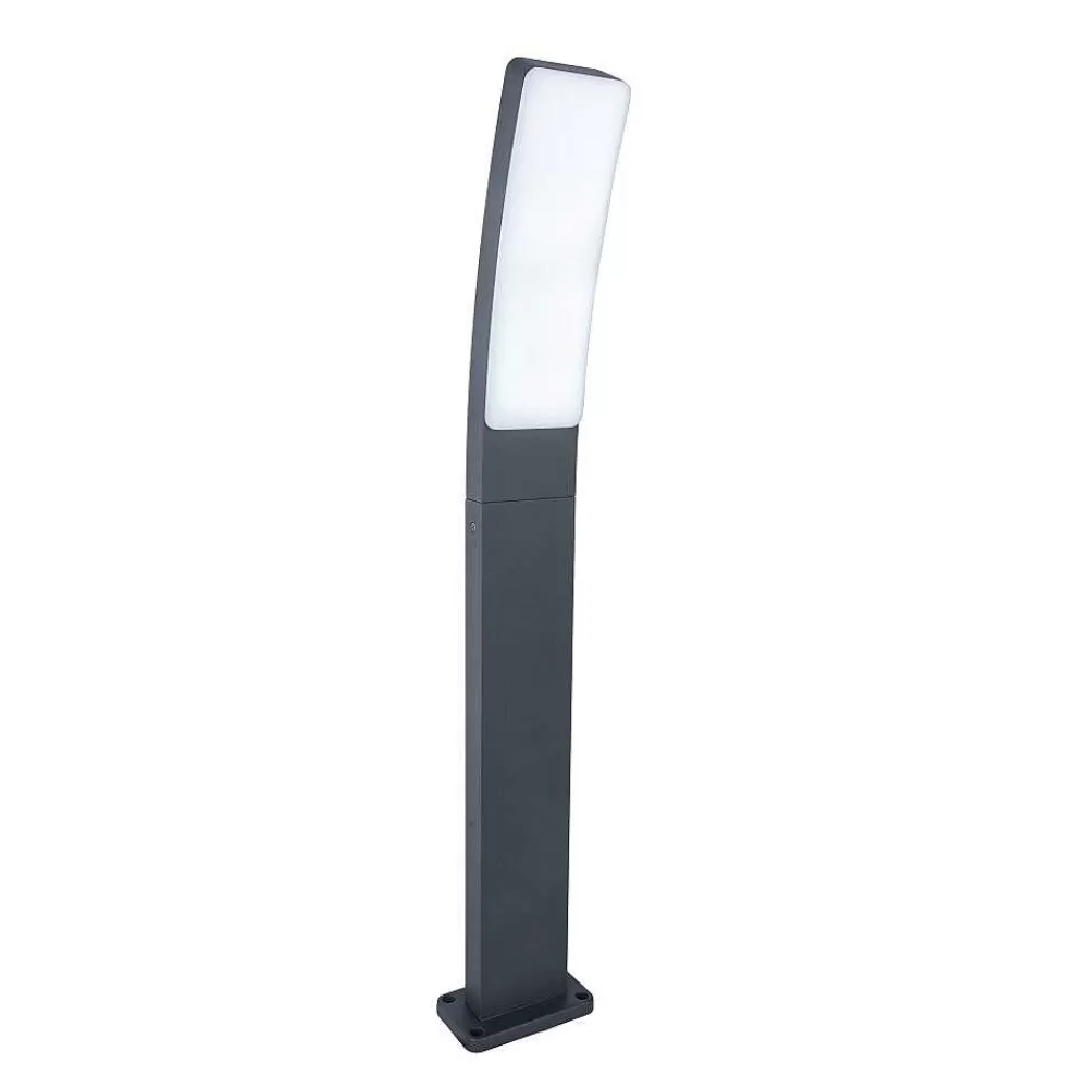 Luminaires Lutec Borne Lumineuse Lutec Kira Led Anthracite, 1 Lumiere