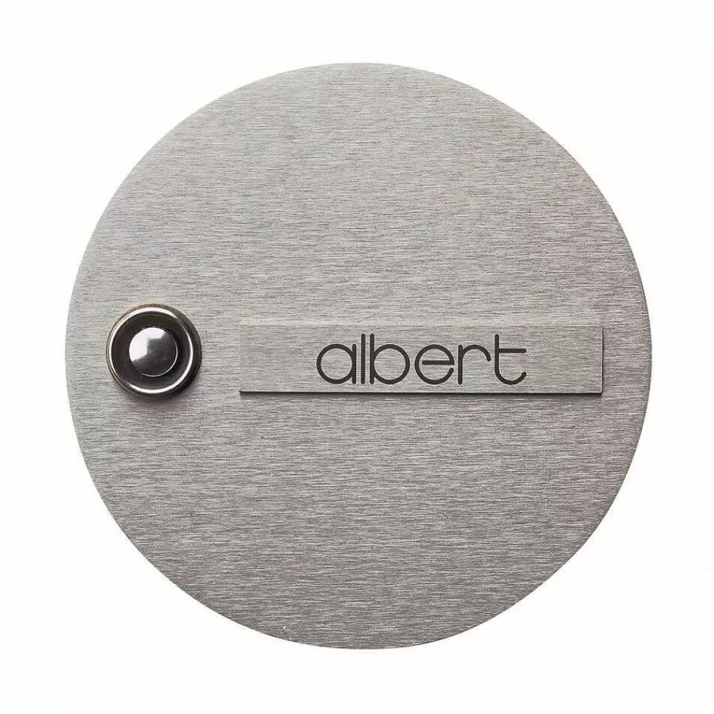 Luminaires Albert Leuchten Bouton De Sonnette Albert 945 Acier Inoxydable