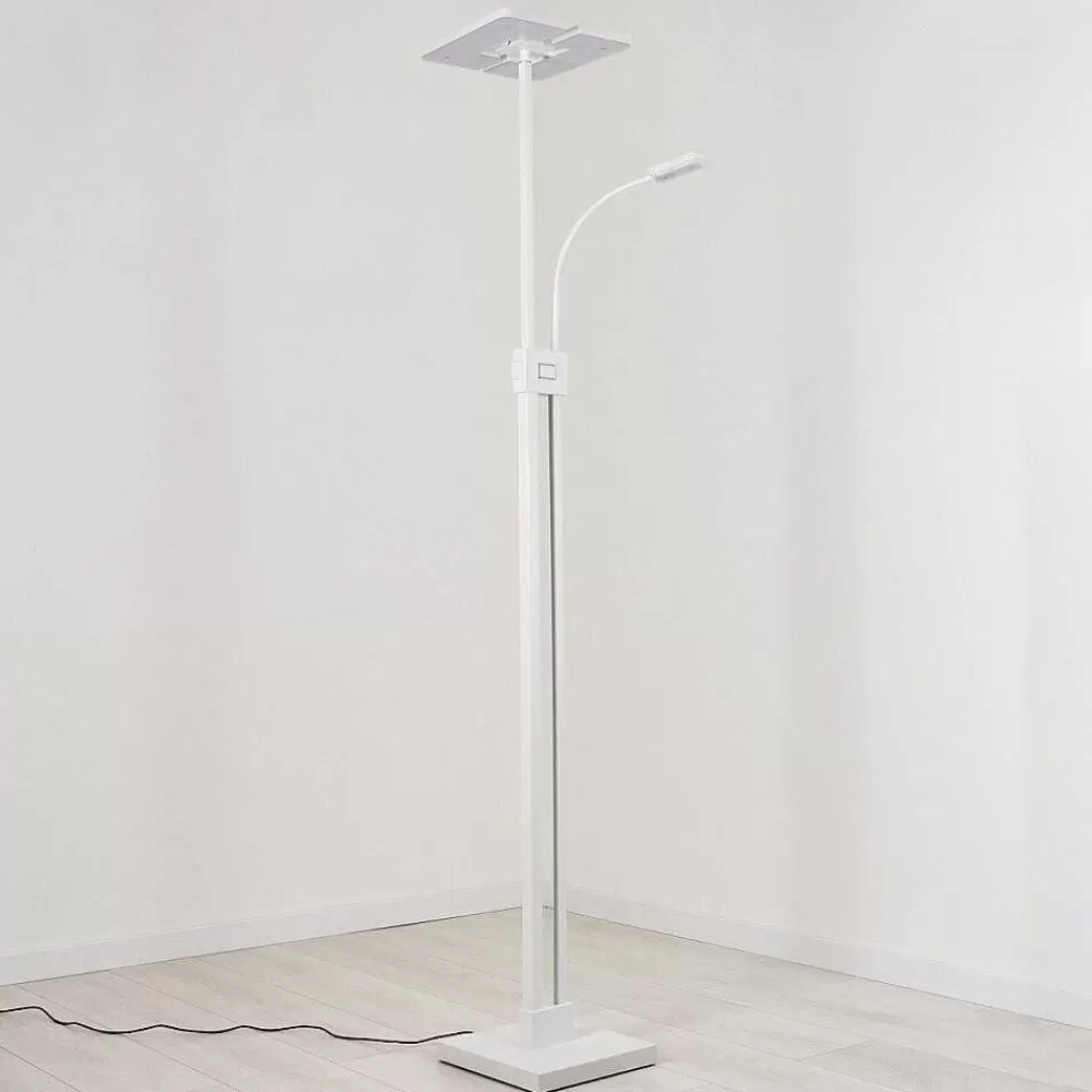 hofstein Lampadaire A Vasque Janze Led Blanc, 2 Lumieres