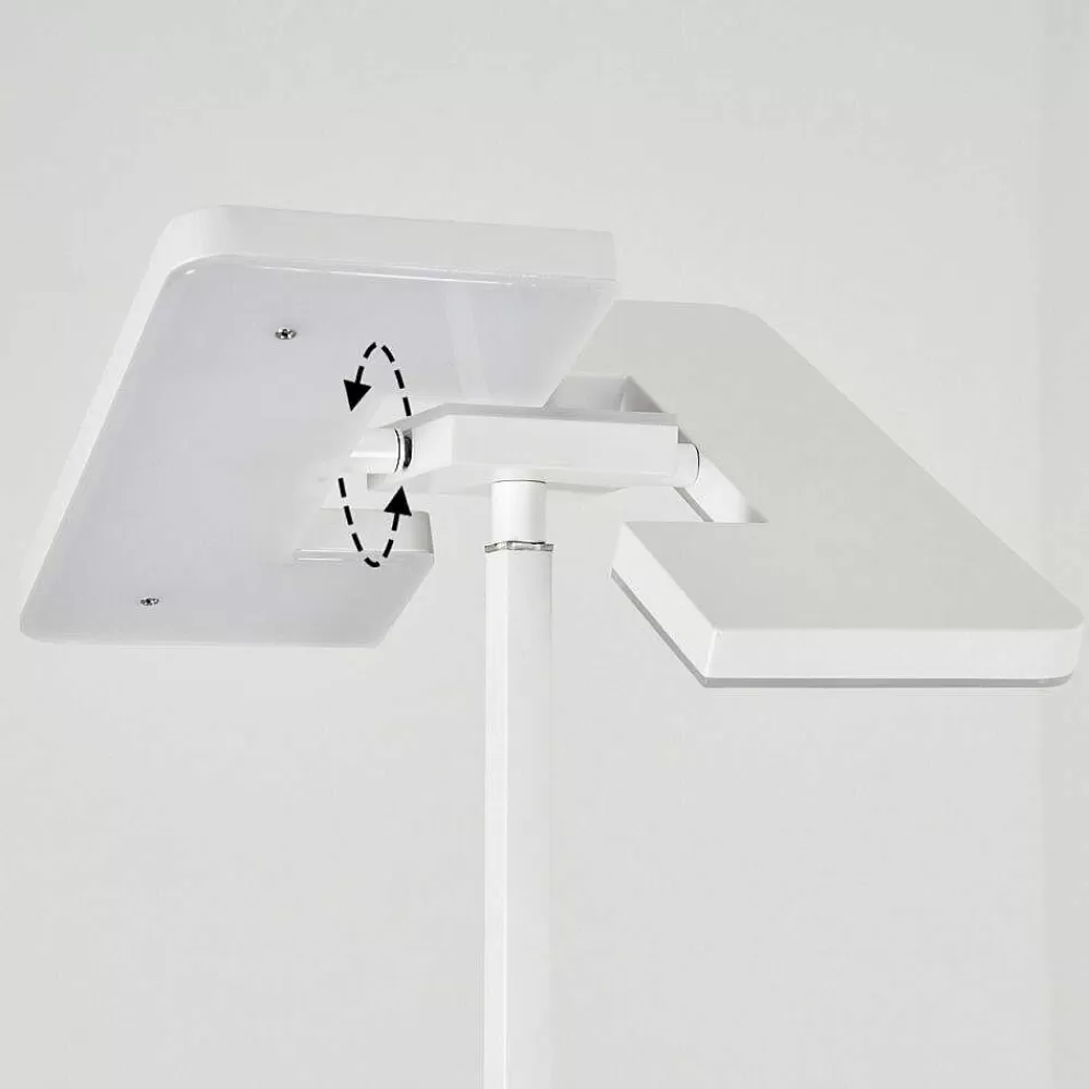 hofstein Lampadaire A Vasque Janze Led Blanc, 2 Lumieres