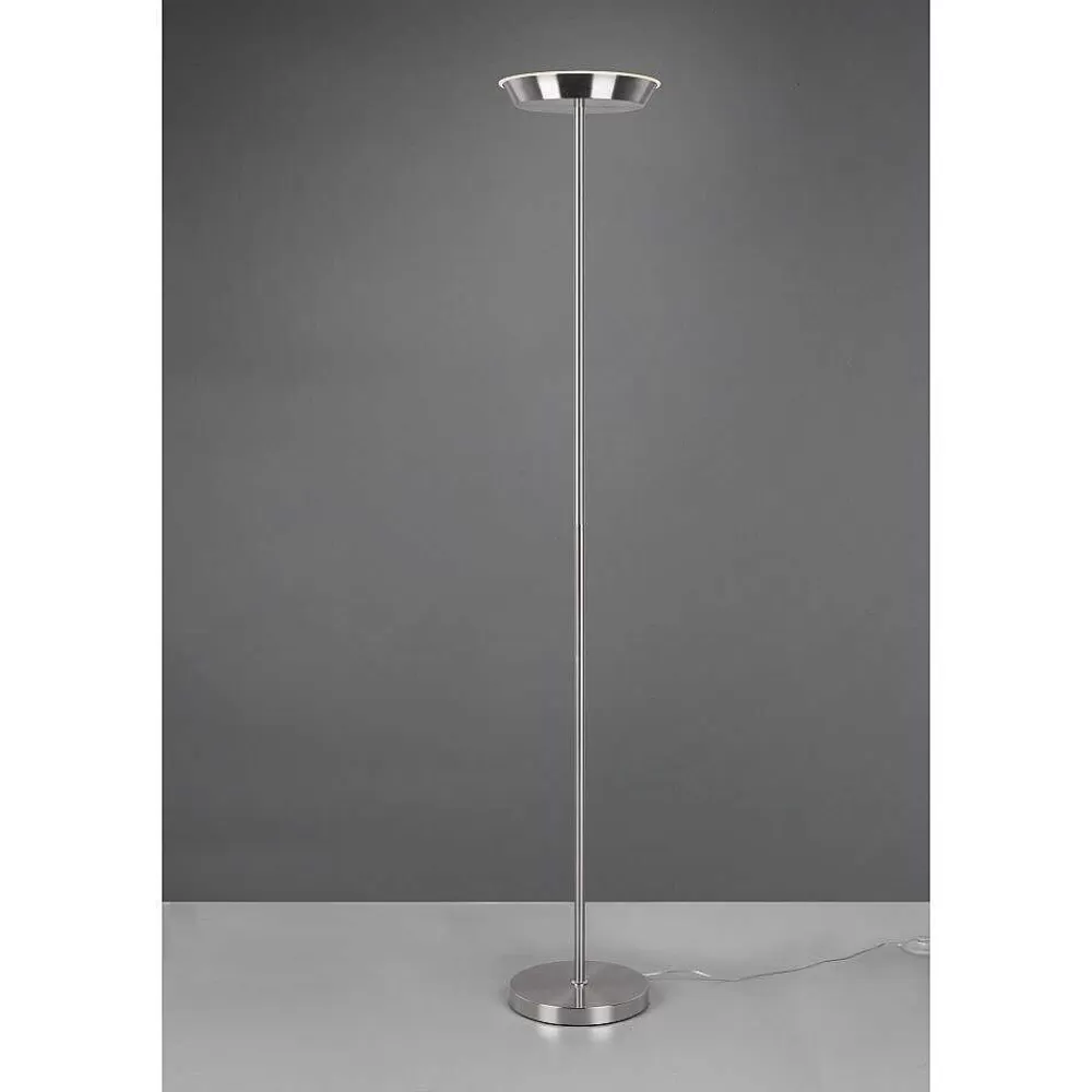 Luminaires Reality Lampadaire Reality Swona Led Nickel Mat, 1 Lumiere, Telecommandes