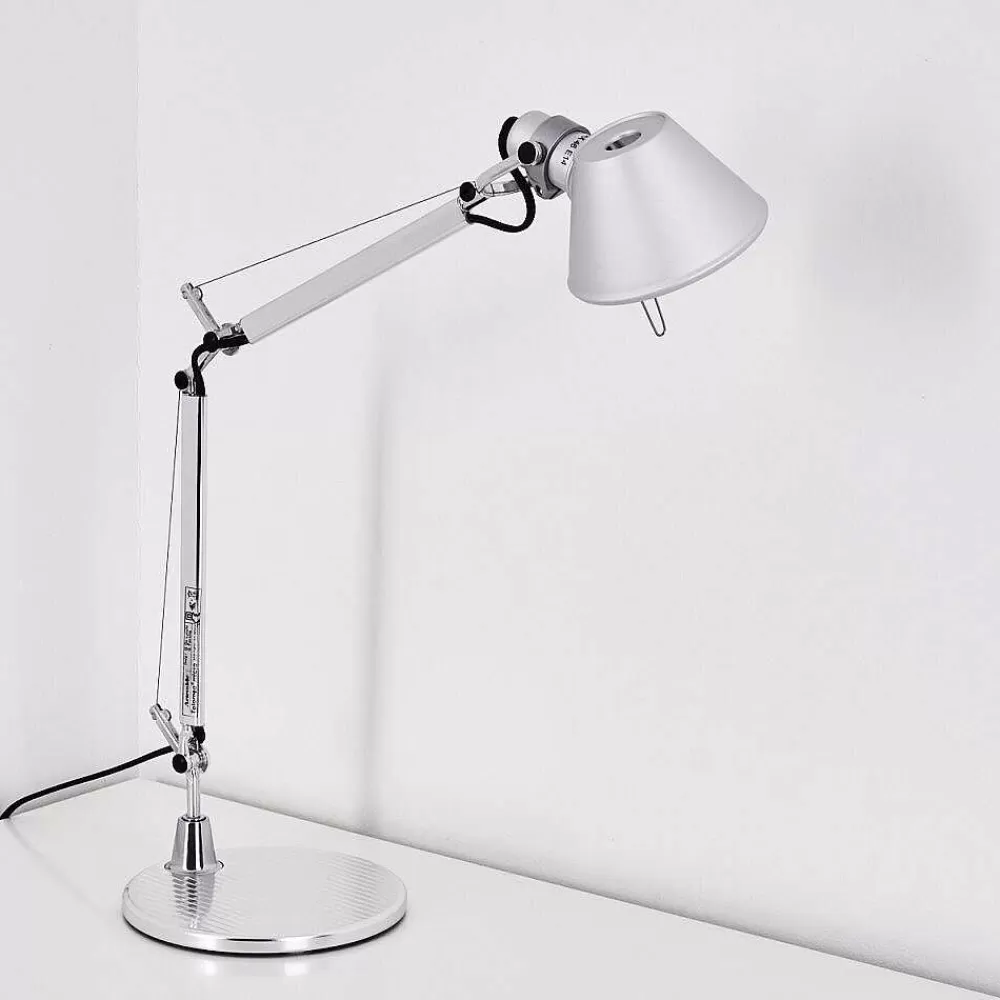 Luminaires Artemide Lampe A Poser Artemide Tolomeo Micro Aluminium, 1 Lumiere