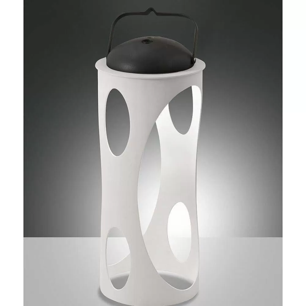 Luminaires Fabas Luce Lampe A Poser Fabas Luce Caddy Led Blanc, 1 Lumiere