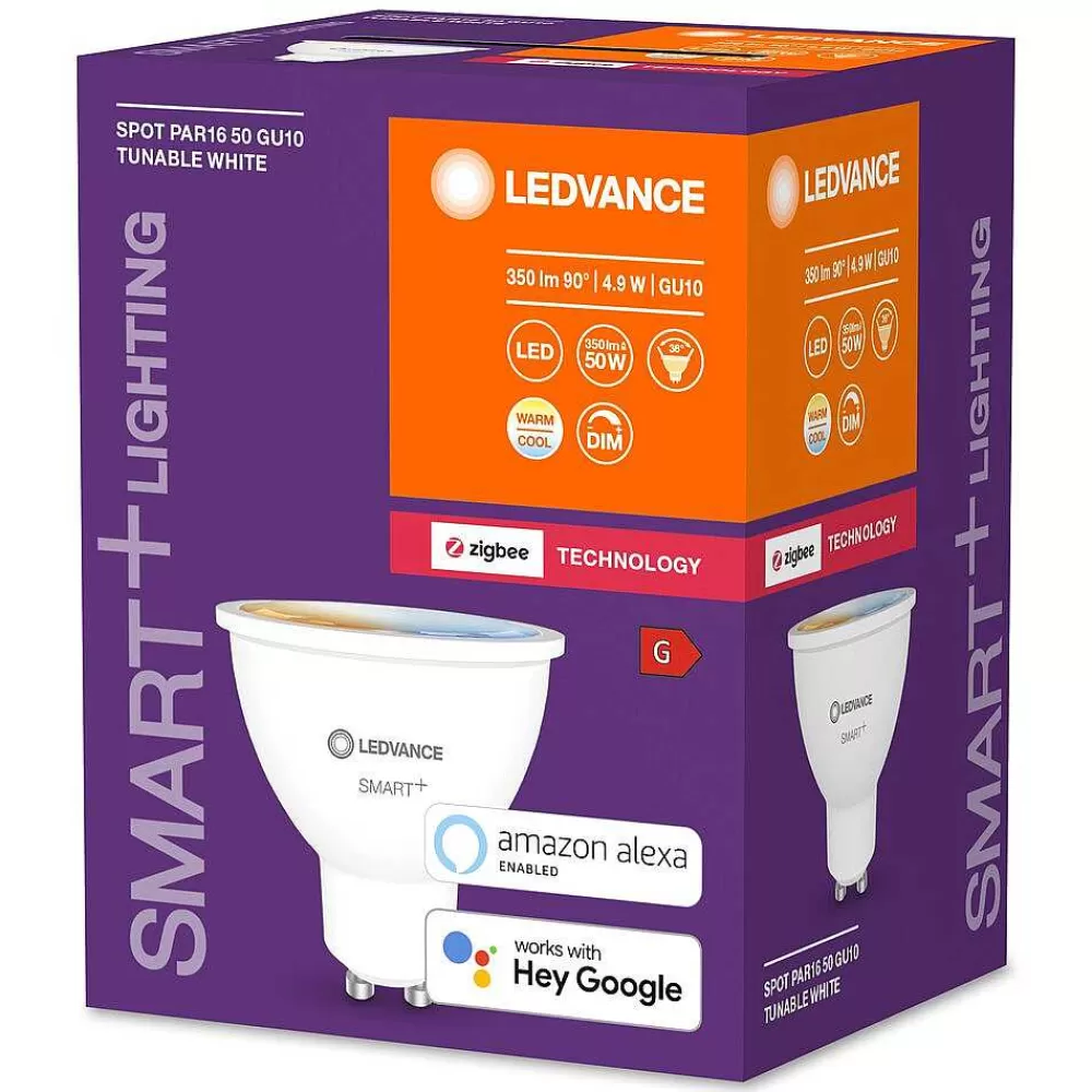 Luminaires Ledvance Ledvance Smart+ Led Gu10 4,7 Watt 2700-6500 Kelvin 350 Lumen