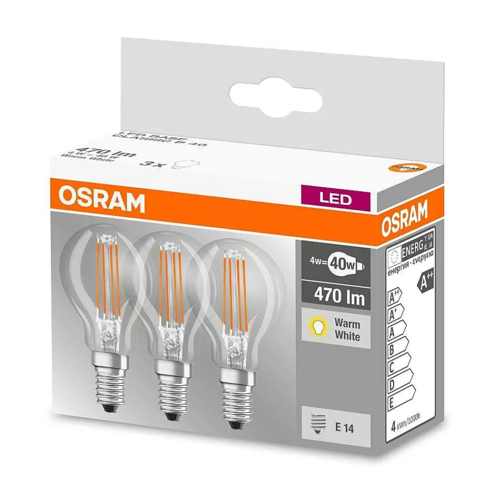 Luminaires Osram Lot De 3 Osram Led E14 4,5 Watt 2700 Kelvin 470 Lumen