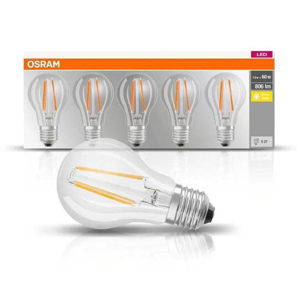 Luminaires Osram Lot De 5 Osram Led E27 7 Watt 2700 Kelvin 806 Lumen