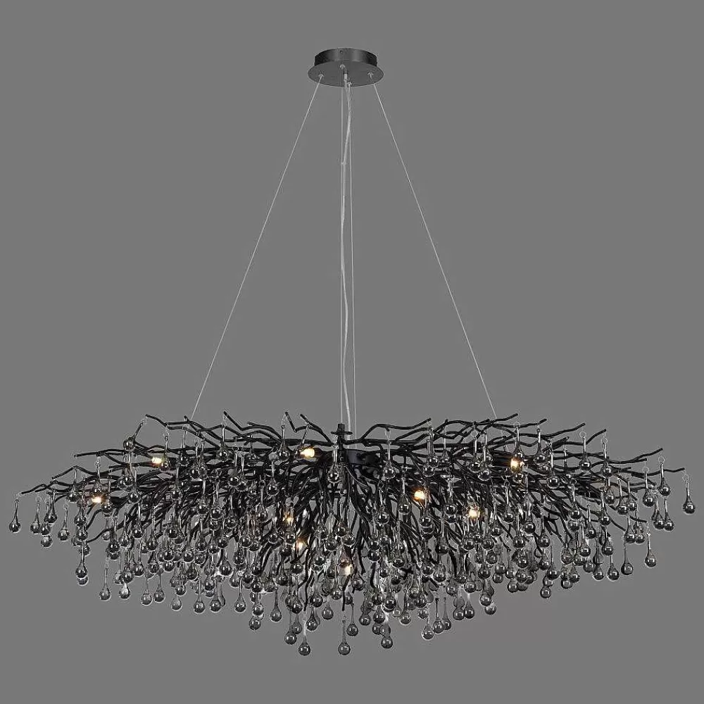 Luminaires Paul Neuhaus Lustre Paul Neuhaus Icicle Noir, 15 Lumieres