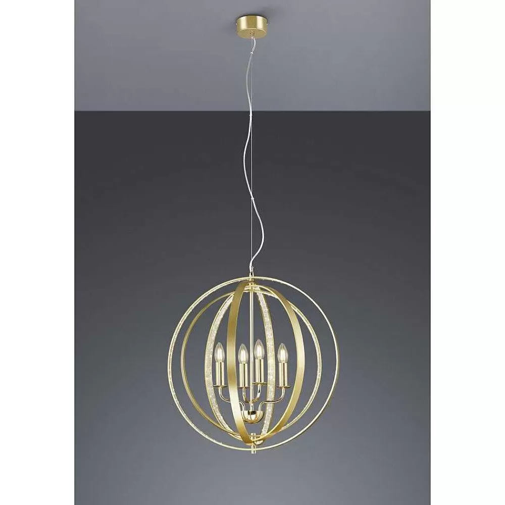 Luminaires Trio Lustre Trio Candela Laiton, 4 Lumieres