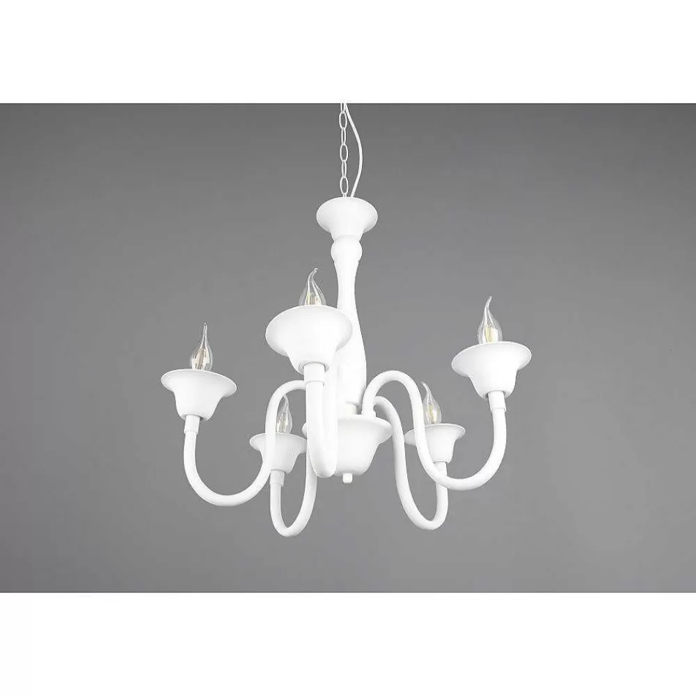 Luminaires Trio Lustre Trio Elsa Blanc, 5 Lumieres