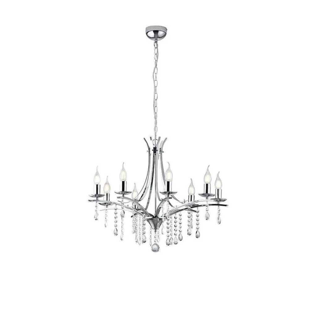 Luminaires Trio Lustre Trio Leuchten Lucerna Chrome, 8 Lumieres