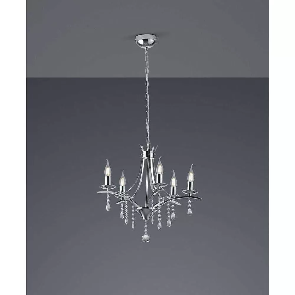 Luminaires Trio Lustre Trio Leuchten Lucerna Chrome, 5 Lumieres