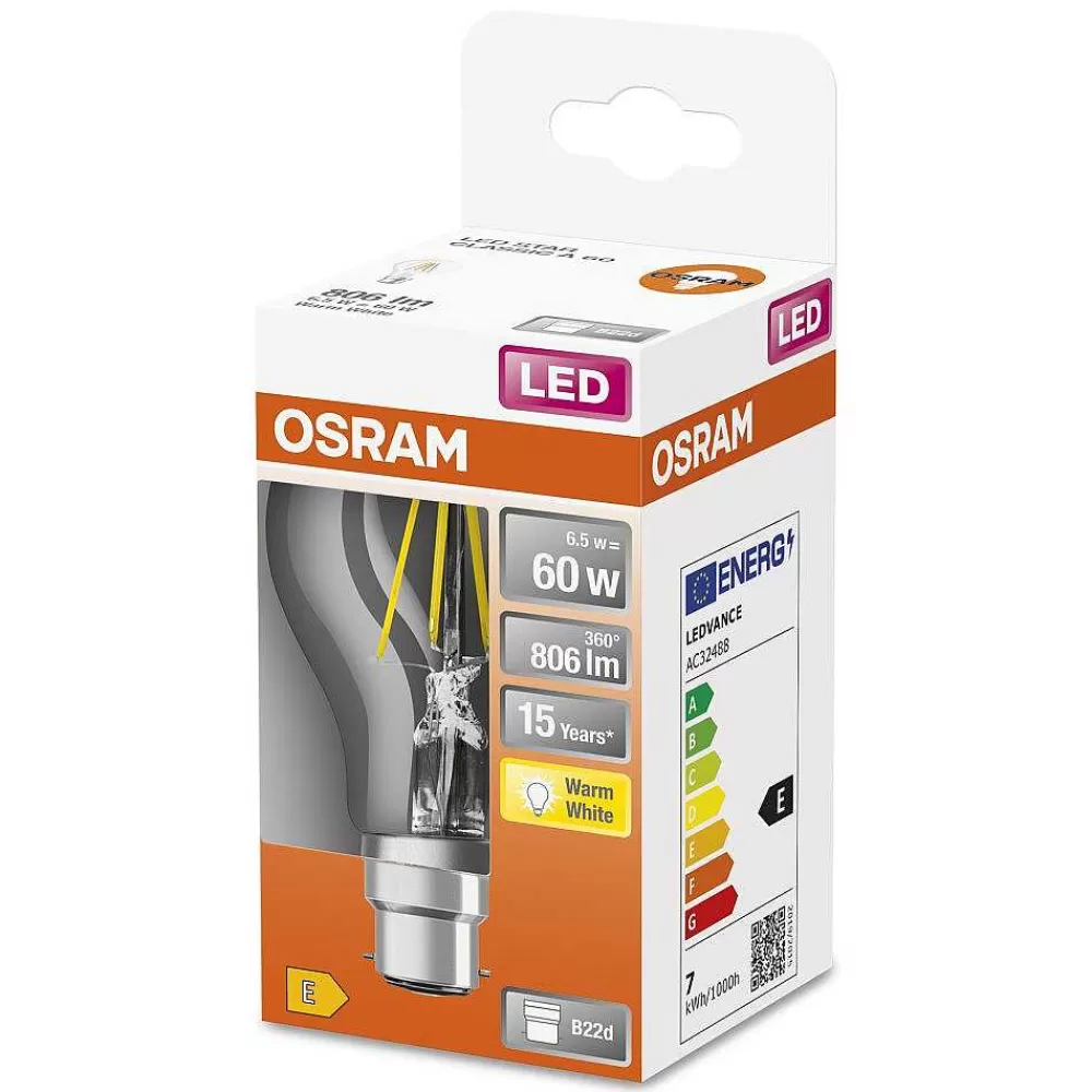 Luminaires Osram Osram Classic A Led B22D 6,5 Watt 2700 Kelvin 806 Lumen