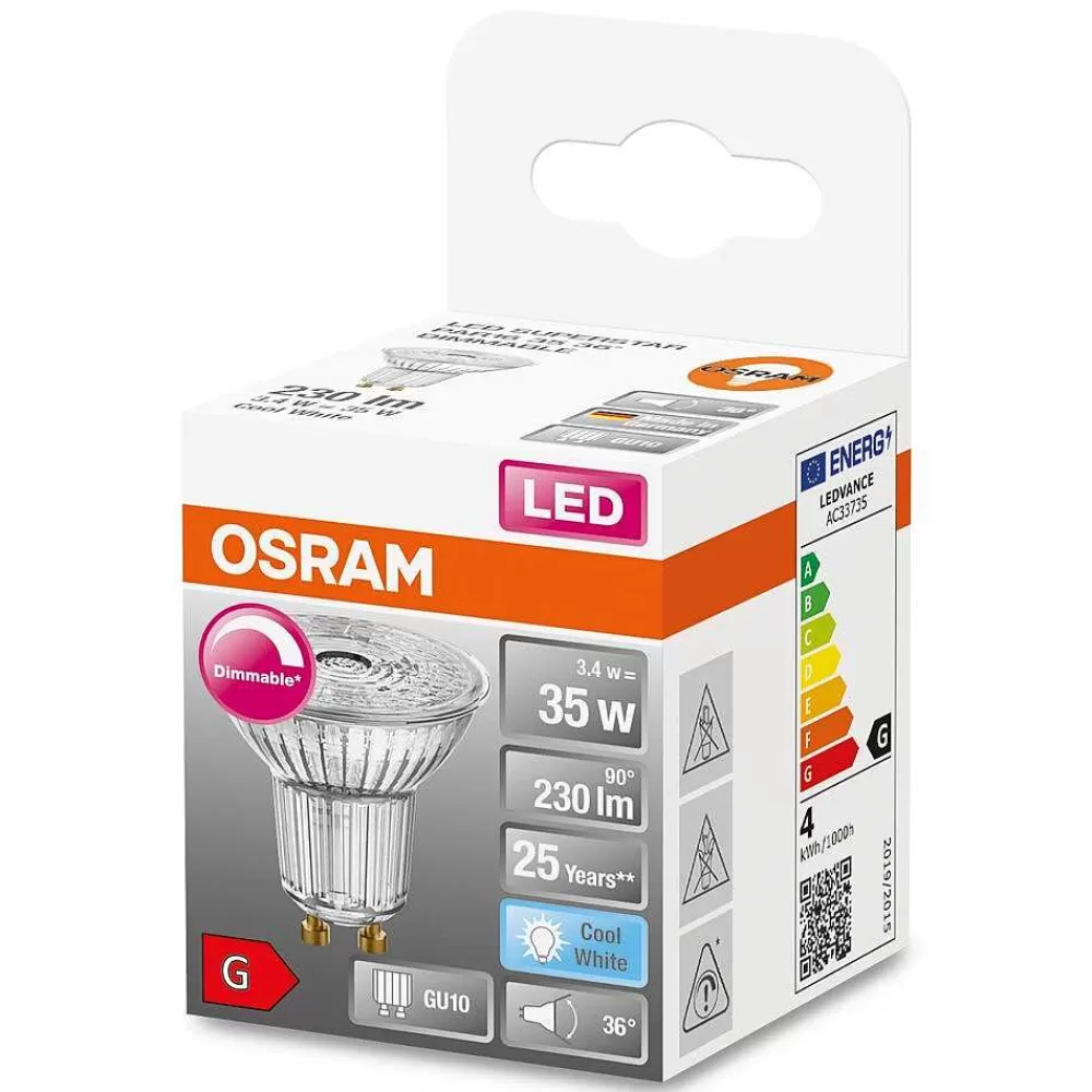 Luminaires Osram Osram Led Gu10 3,1 Watt 4000 Kelvin 230 Lumen