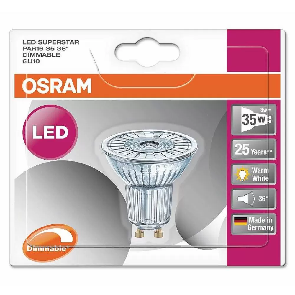 Luminaires Osram Osram Led Gu10 4,5 Watt 2700 Kelvin 230 Lumen