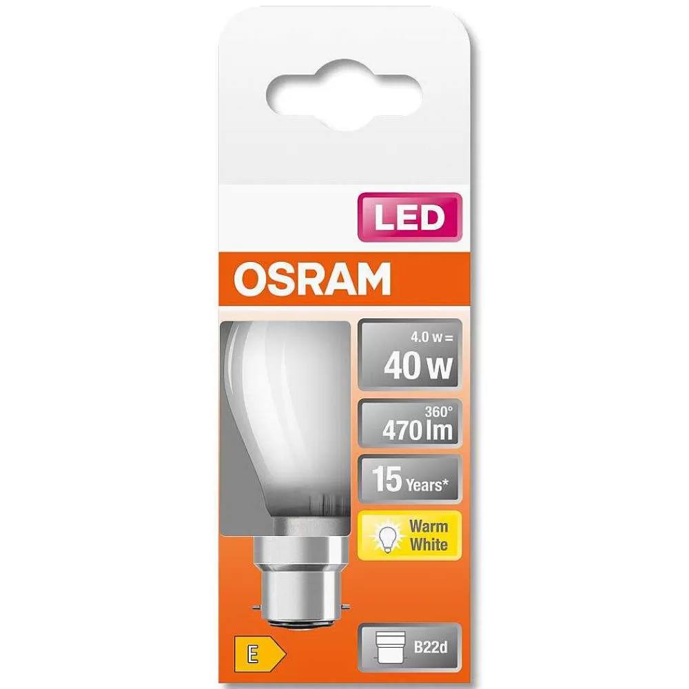 Luminaires Osram Osram Led Retrofit B22D 4 Watt 2700 Kelvin 470 Lumen