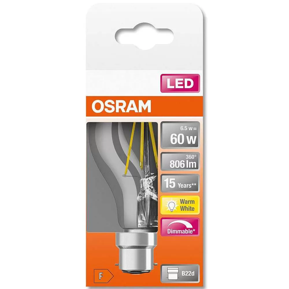 Luminaires Osram Osram Led Retrofit B22D 6,5 Watt 2700 Kelvin 806 Lumen