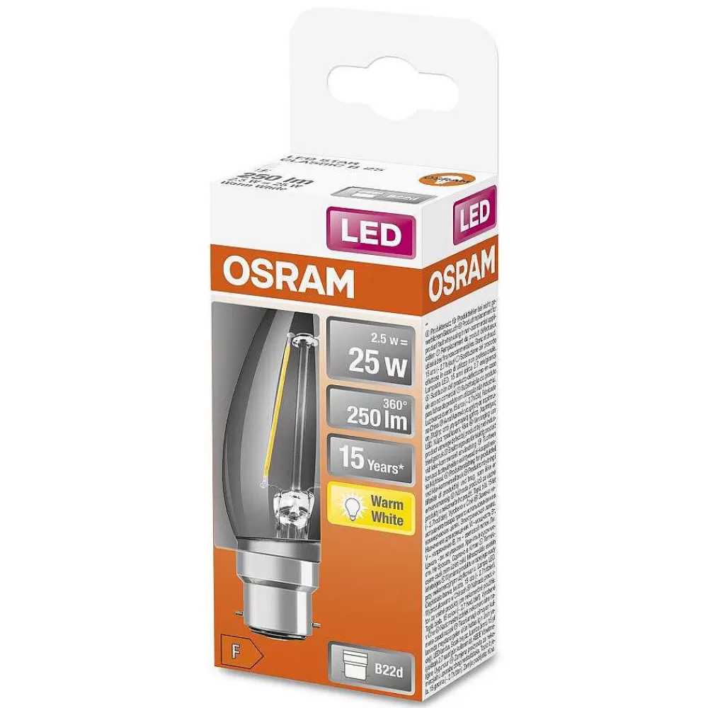 Luminaires Osram Osram Led Retrofit B22D 2,5 Watt 2700 Kelvin 250 Lumen