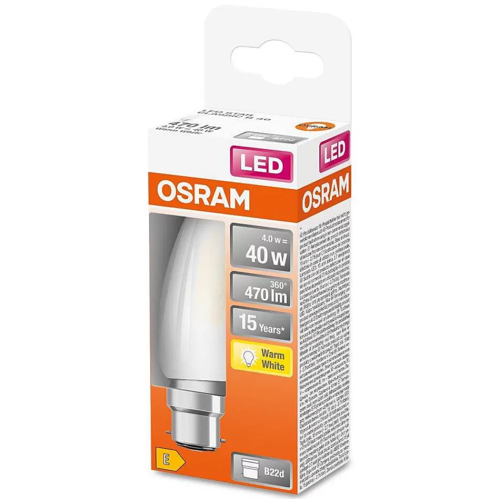 Luminaires Osram Osram Led Retrofit B22D 4 Watt 2700 Kelvin 470 Lumen