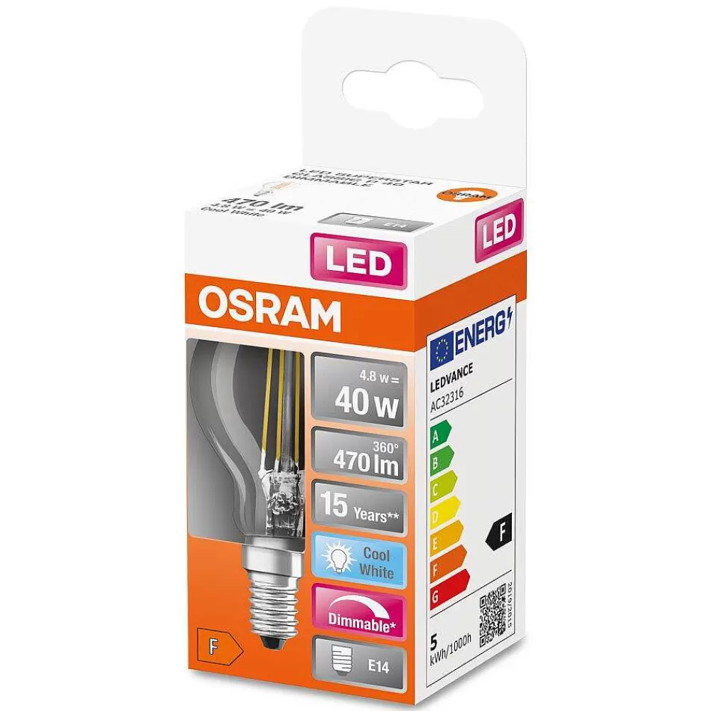 Luminaires Osram Osram Led Retrofit E14 4,8 Watt 4000 Kelvin 470 Lumen