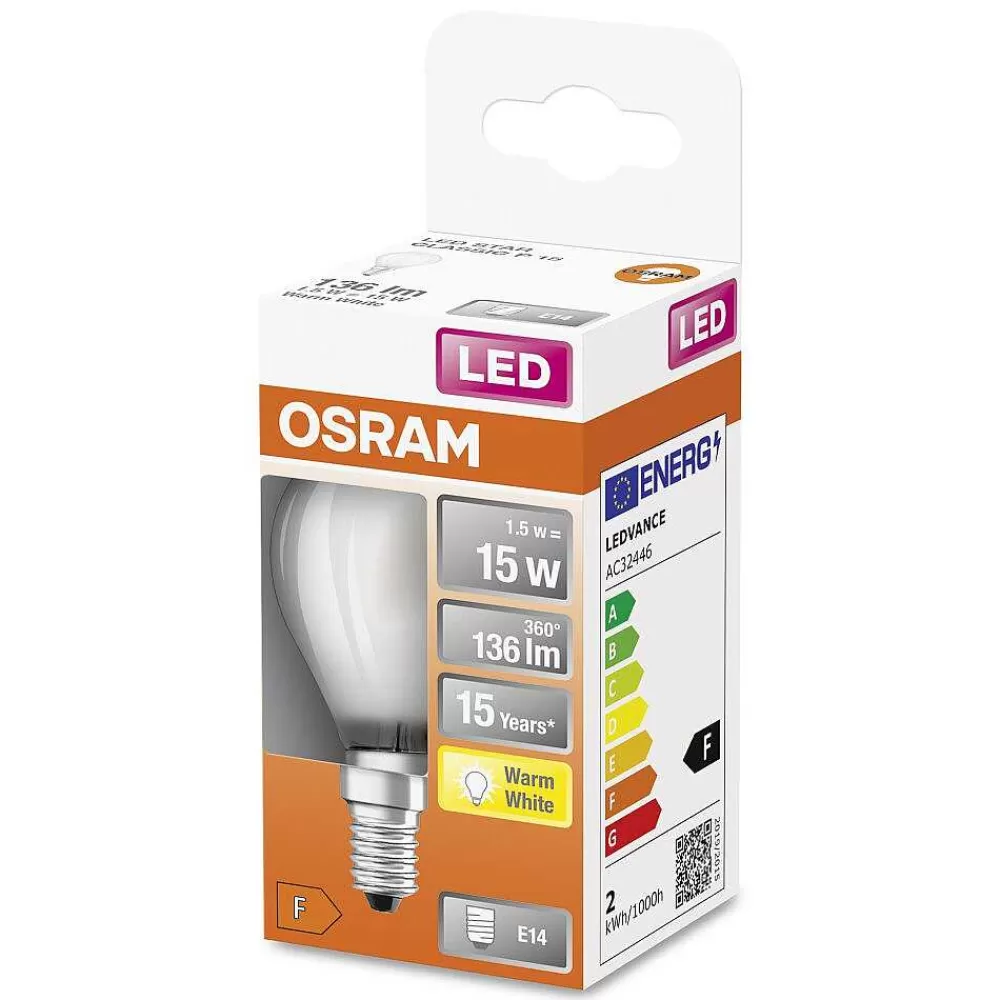 Luminaires Osram Osram Led Retrofit E14 1,5 Watt 2700 Kelvin 136 Lumen