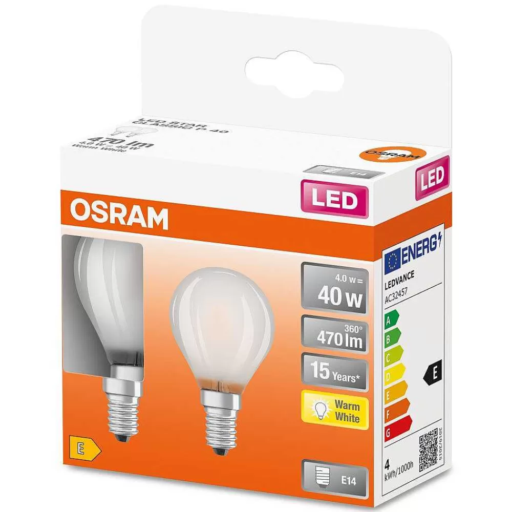 Luminaires Osram Osram Led Retrofit Lot De 2 E14 4 Watt 2700 Kelvin 470 Lumen