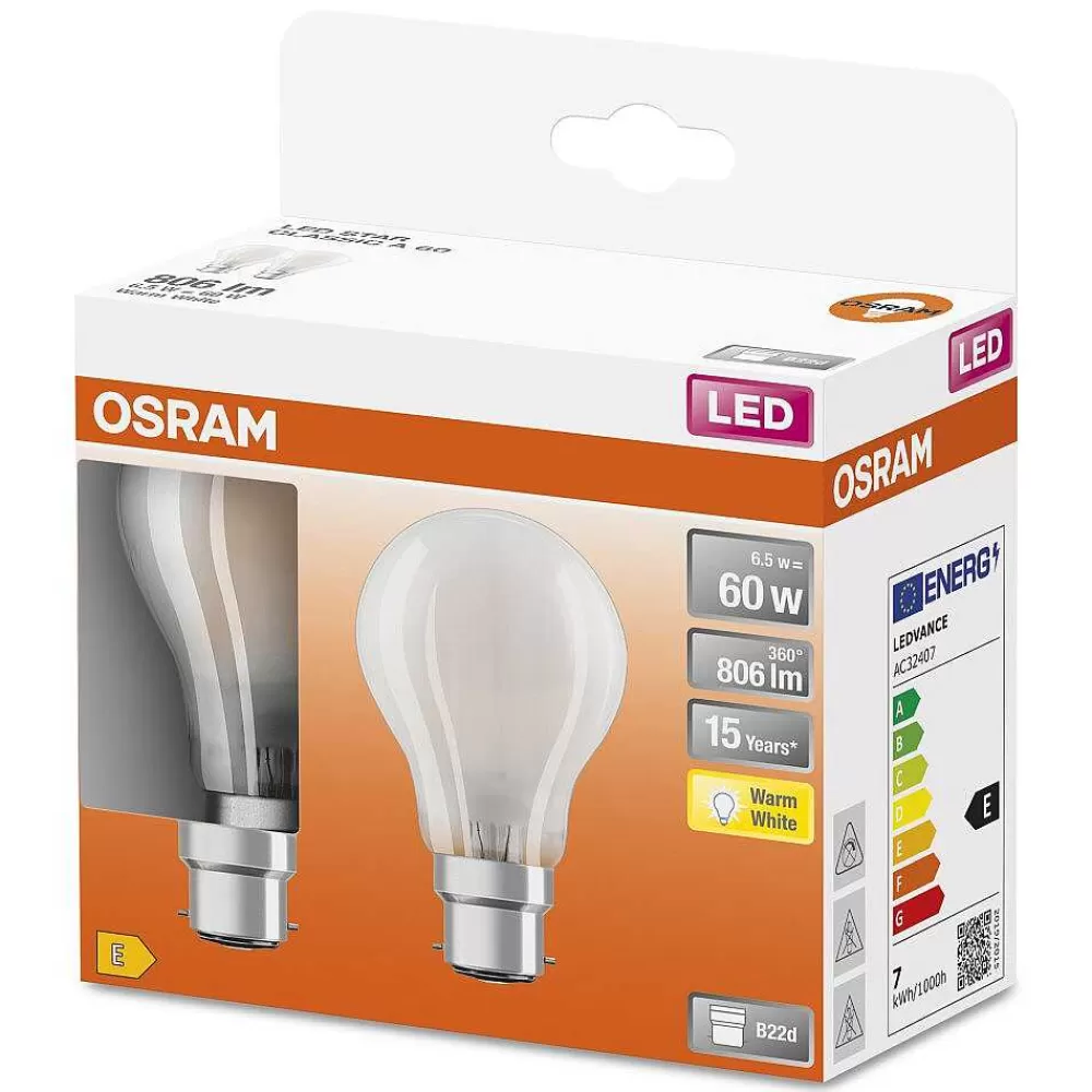 Luminaires Osram Osram Led Retrofit Lot De 2 E27 4 Watt 2700 Kelvin 420 Lumen