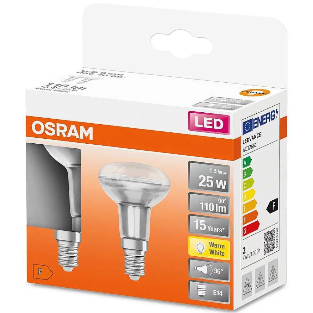 Luminaires Osram Osram Led Star Lot De 2 E14 1,5 Watt 2700 Kelvin 110 Lumen