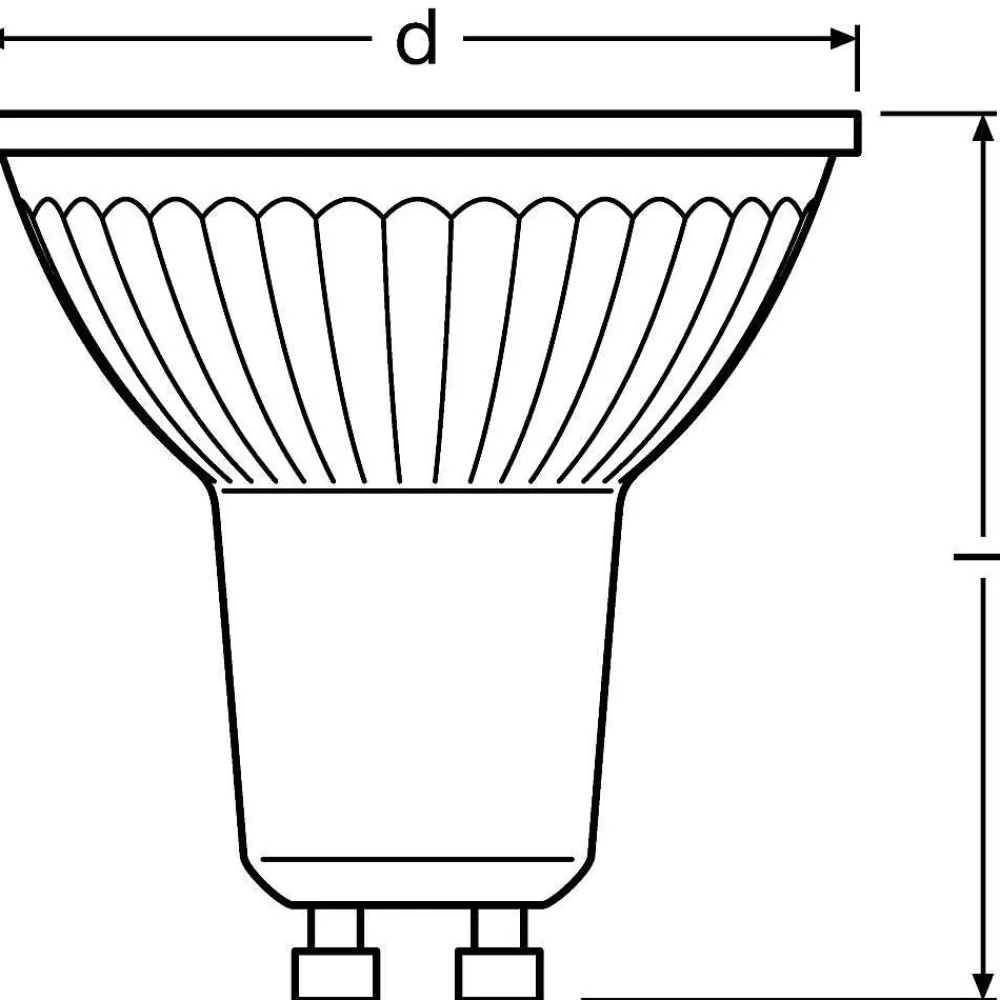 Luminaires Ledvance Osram Lot De 5 Led Gu10 4,3 Watt 2700 Kelvin 350 Lumen