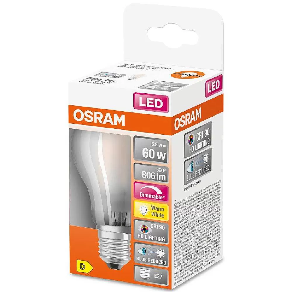 Luminaires Osram Osram Superstar Led E27 5,8 Watt 2700 Kelvin 806 Lumen