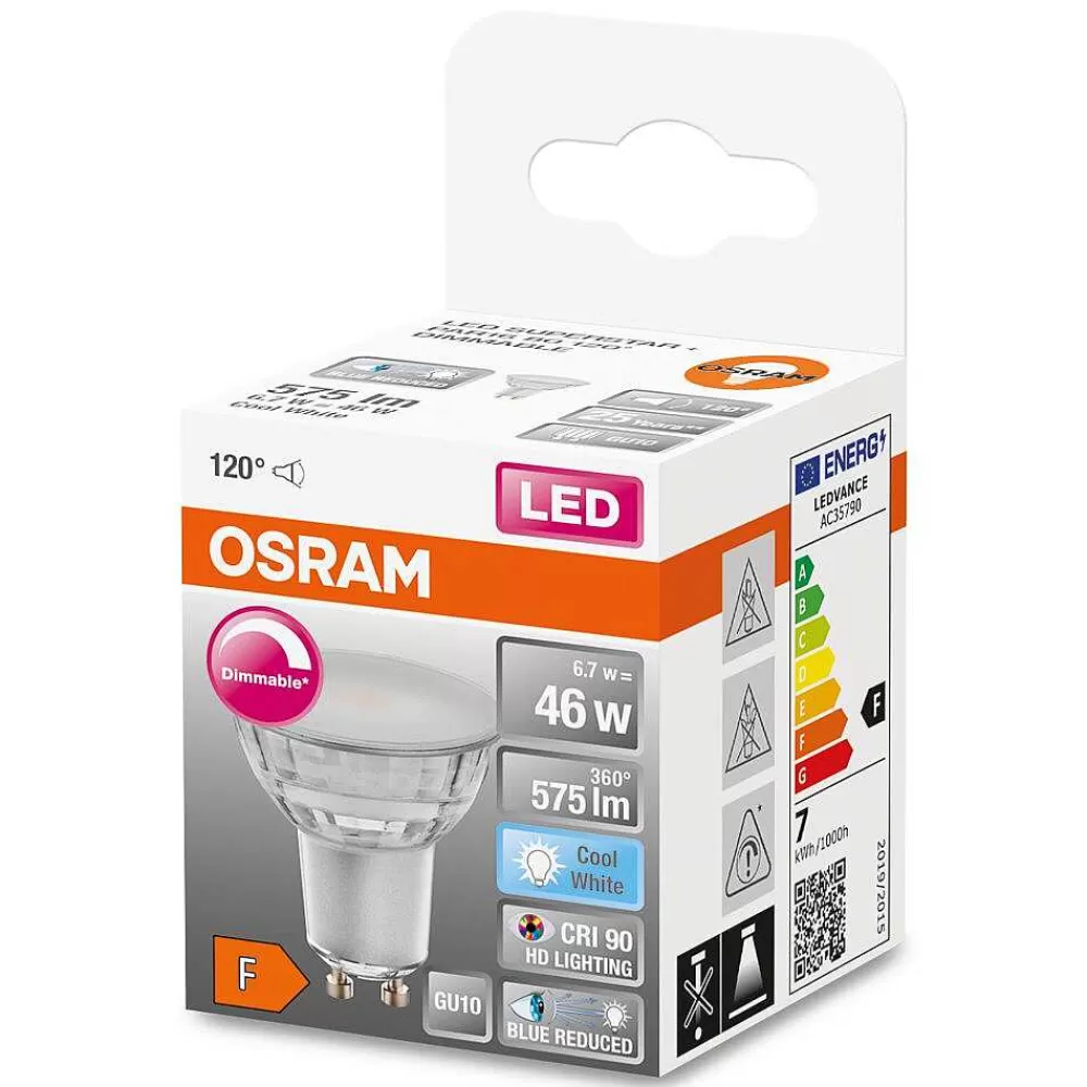 Luminaires Osram Osram Superstar Plus Led Gu10 6,7 Watt 4000 Kelvin 575 Lumen