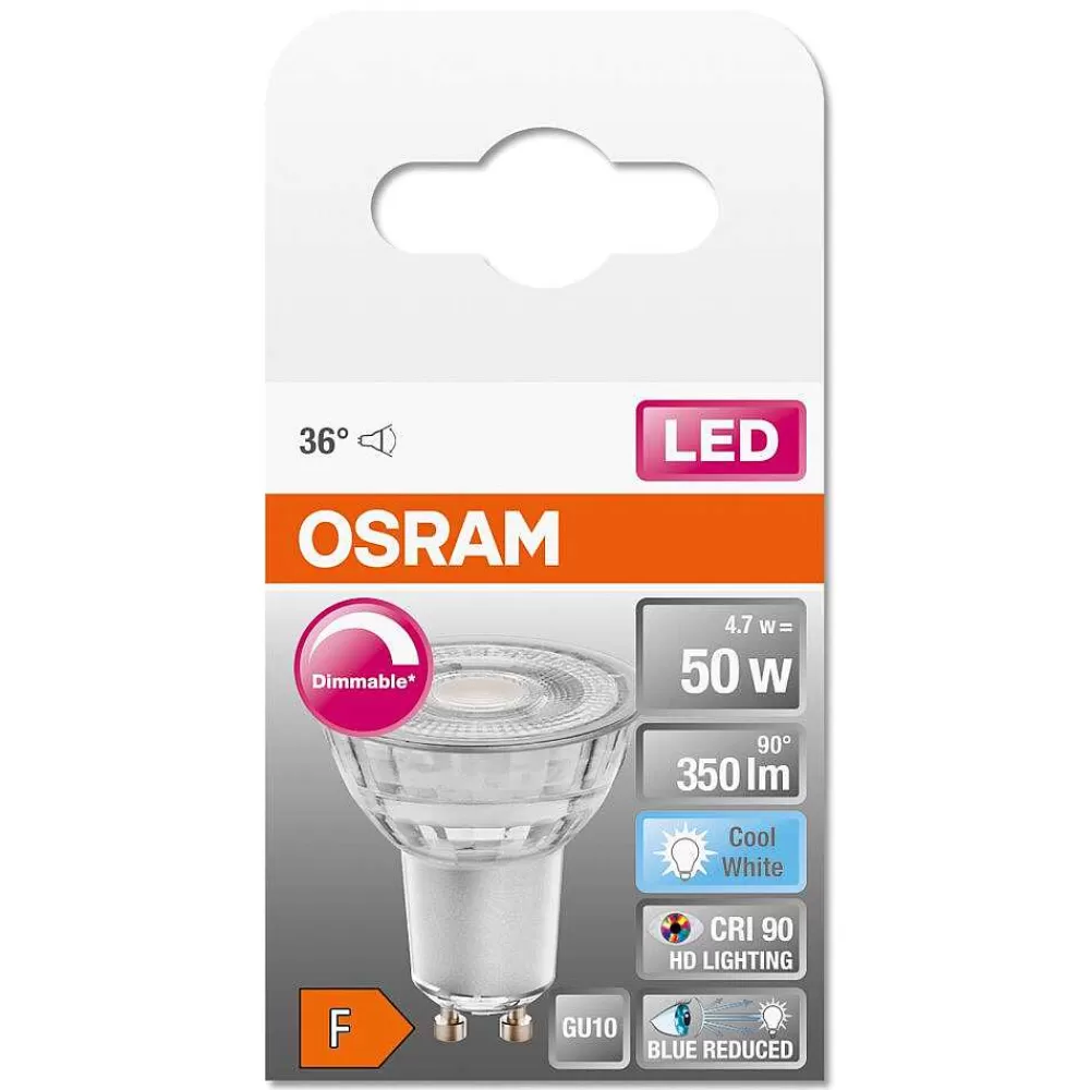 Luminaires Osram Osram Superstar Plus Led Gu10 4,7 Watt 4000 Kelvin 350 Lumen