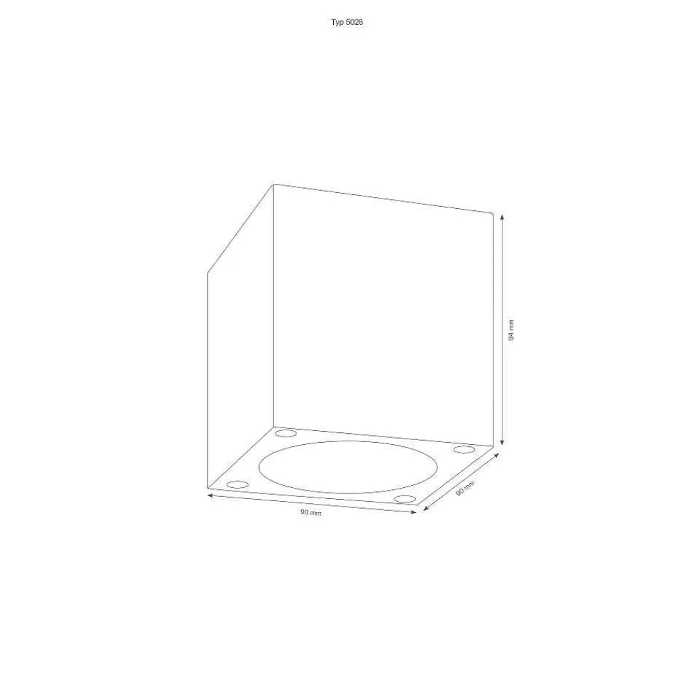 Luminaires LCD Plafonnier Exterieur Lcd 5029 Led Blanc, 1 Lumiere