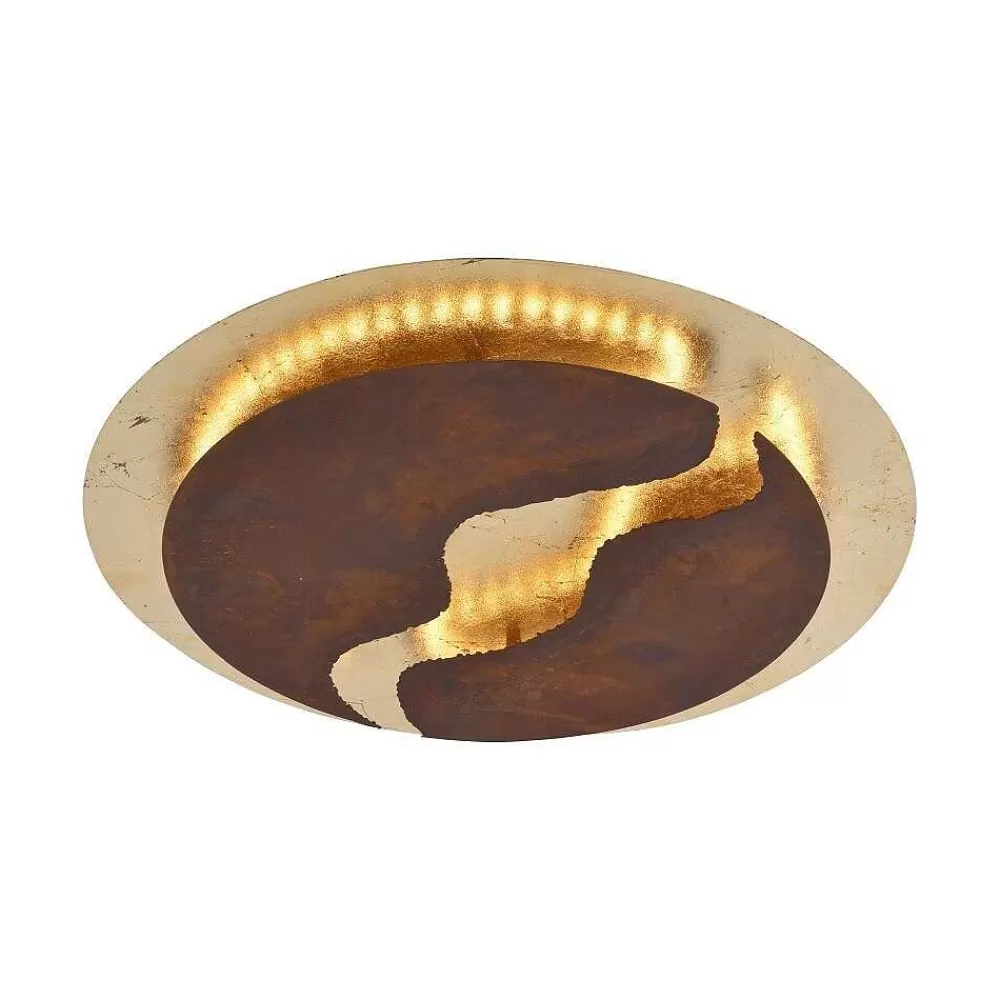 Luminaires Paul Neuhaus Plafonnier Paul Neuhaus Nevis Led Rouille, 1 Lumiere