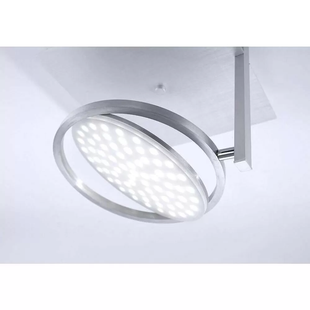 Paul Neuhaus Q-Serie Plafonnier Paul Neuhaus Q-Orbit Led Aluminium, 1 Lumiere, Telecommandes