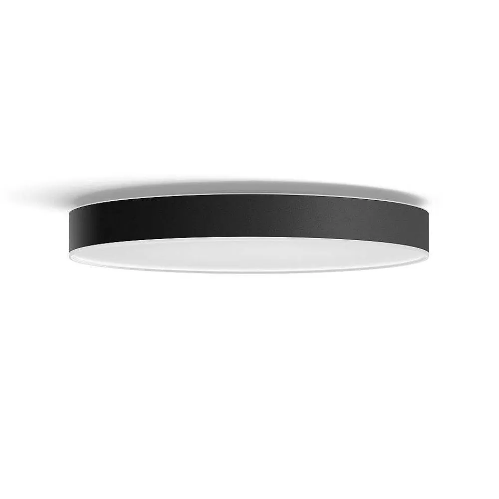 Luminaires Philips Plafonnier Philips Hue Enrave Led Noir, 1 Lumiere, Telecommandes