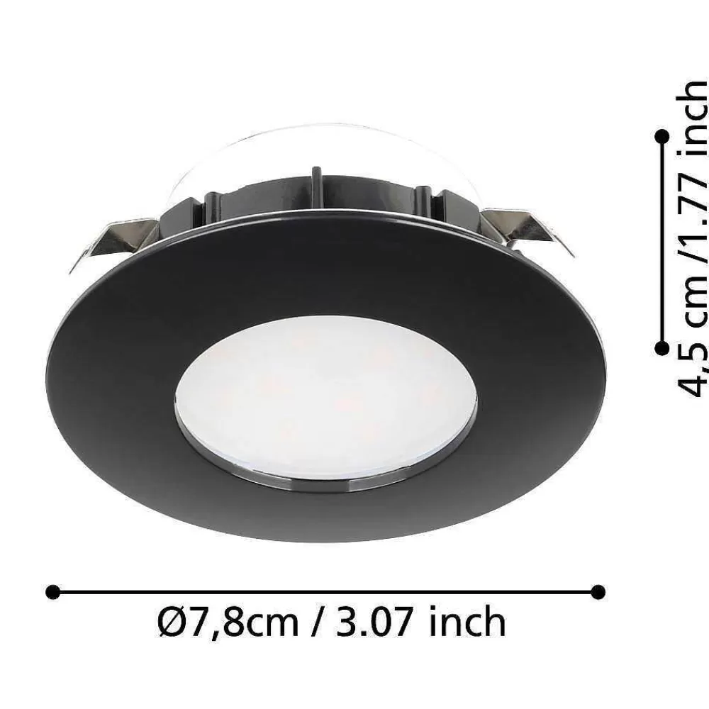 Luminaires Eglo Spot Encastrable Eglo Pineda Led Noir, 3 Lumieres