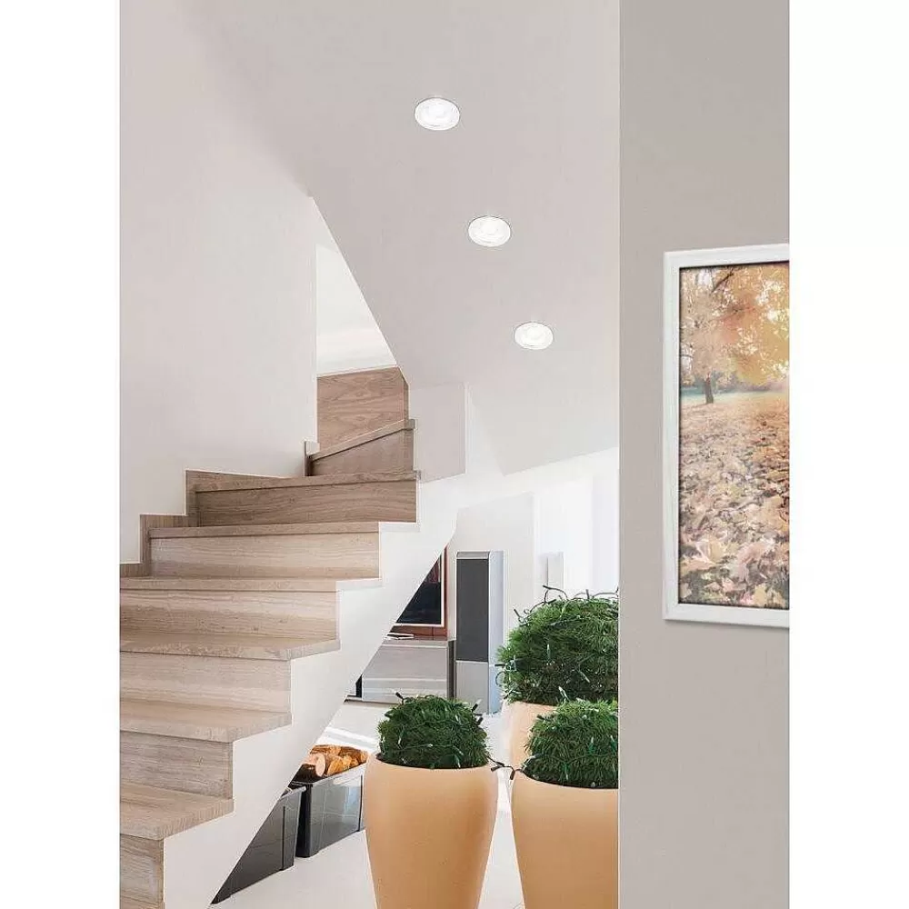 Luminaires Eglo Spot Encastrable Eglo Salabate Led Blanc, 1 Lumiere