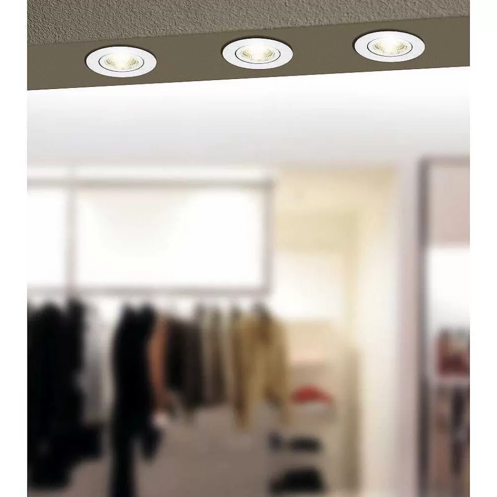 Luminaires Eglo Spot Encastrable Eglo Saliceto Led Blanc, 1 Lumiere