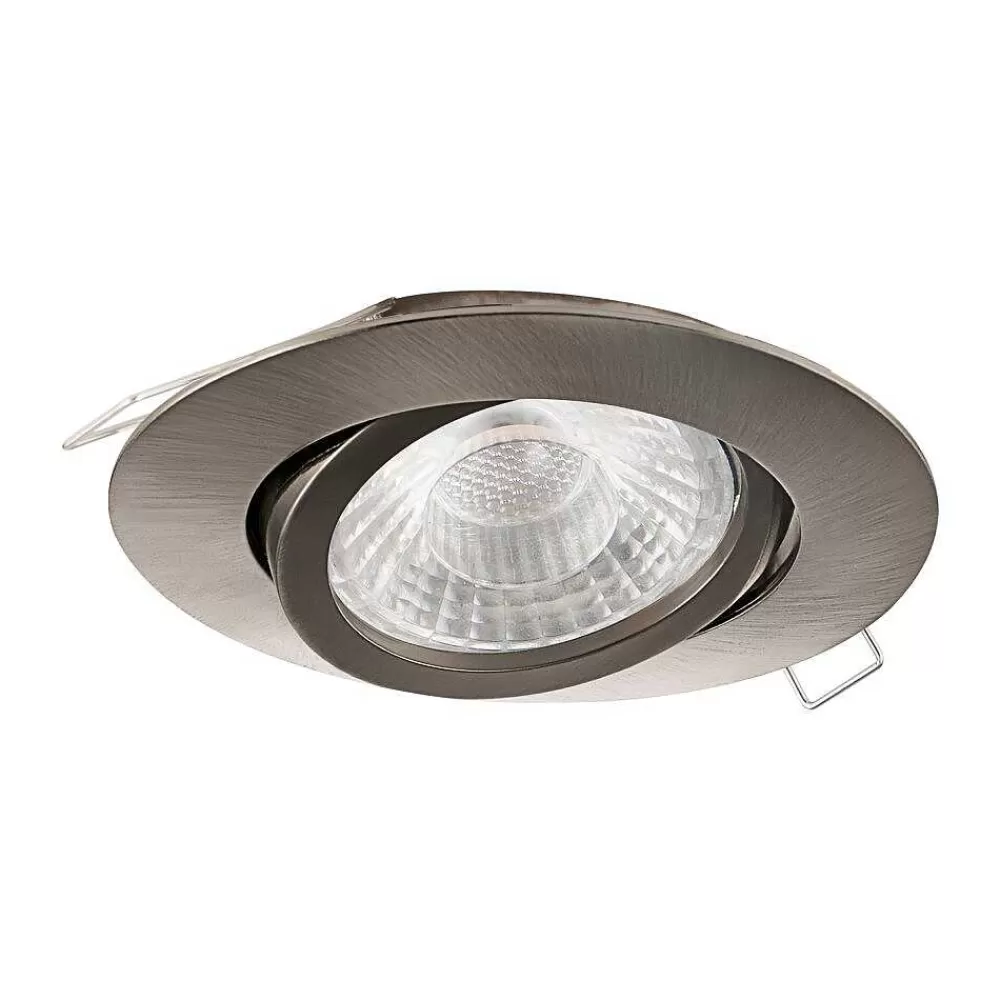 Luminaires Eglo Spot Encastrable Eglo Tedo Led Nickel Mat, 1 Lumiere