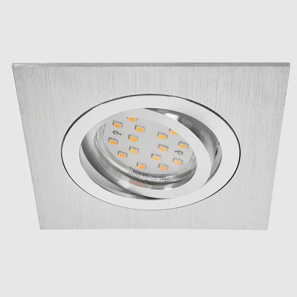 hofstein Spot Encastrable Monthois Led Chrome, Nickel Mat, 1 Lumiere