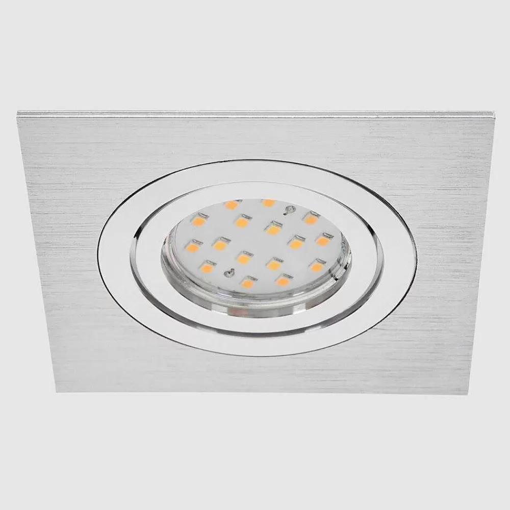 hofstein Spot Encastrable Monthois Led Chrome, Nickel Mat, 1 Lumiere