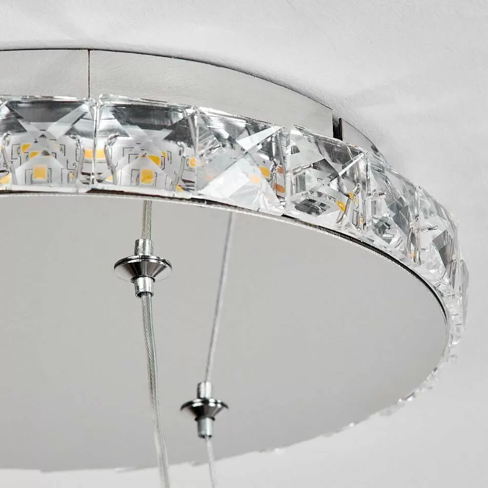 hofstein Suspension Avelar Led Chrome, Transparent, 1 Lumiere