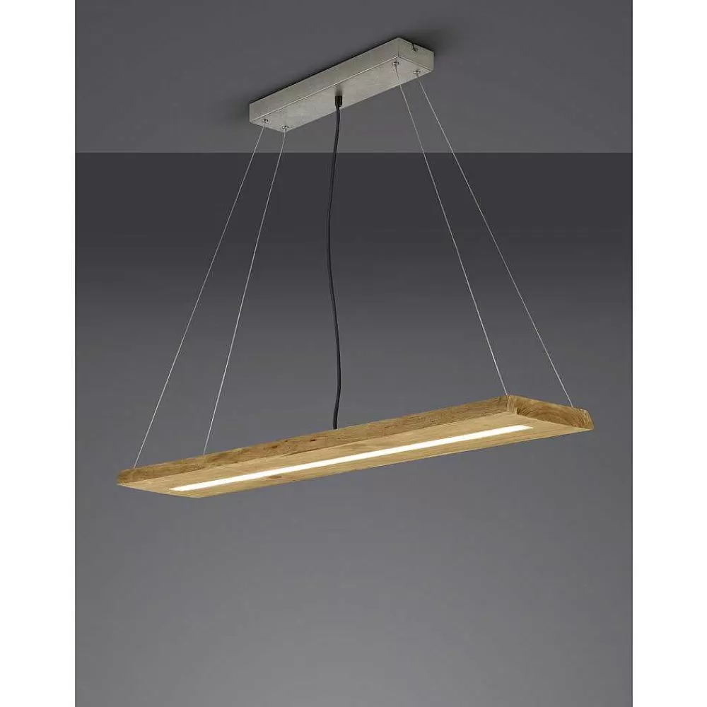 Luminaires Trio Suspension Trio Brad Led Bois Clair, 1 Lumiere