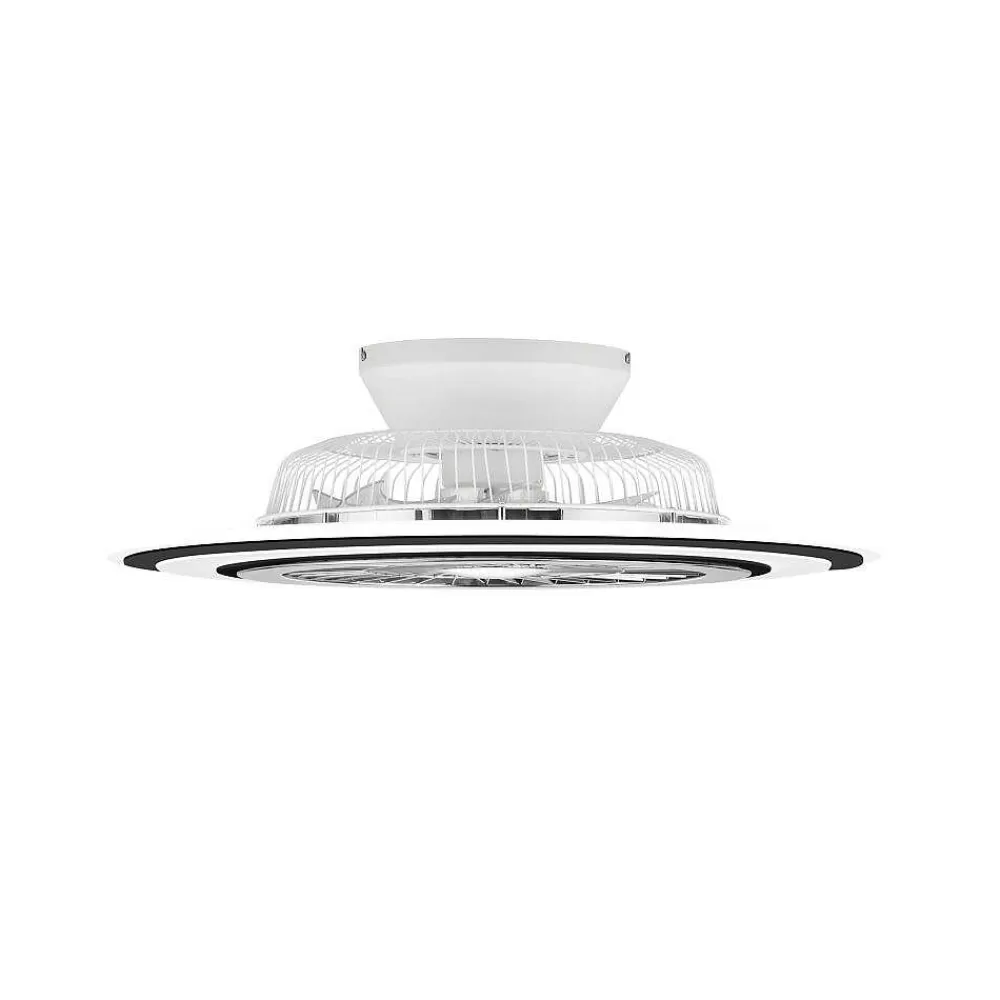 Luminaires Reality Ventilateur De Plafond Reality Flaga Led Noir, 1 Lumiere, Telecommandes