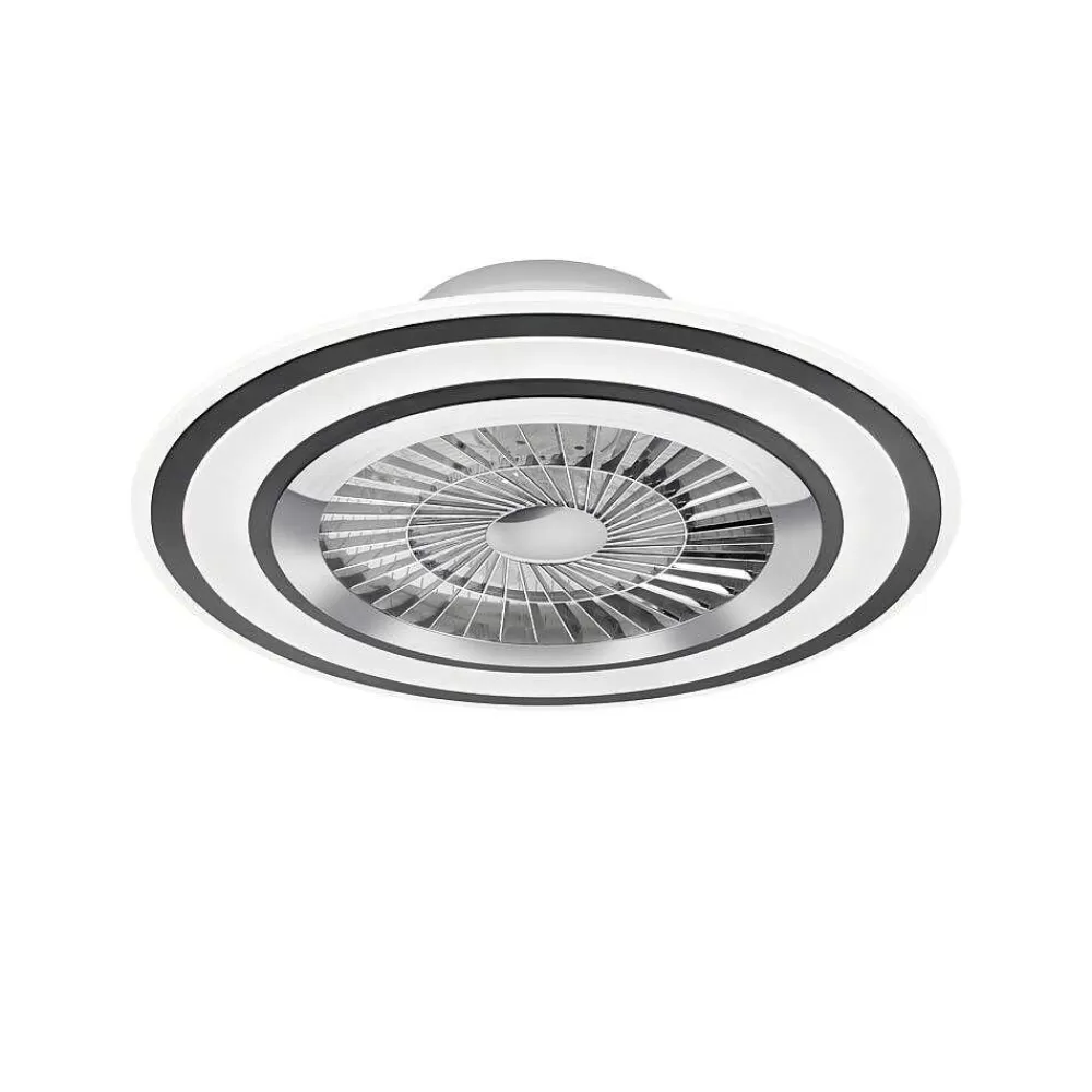 Luminaires Reality Ventilateur De Plafond Reality Flaga Led Noir, 1 Lumiere, Telecommandes