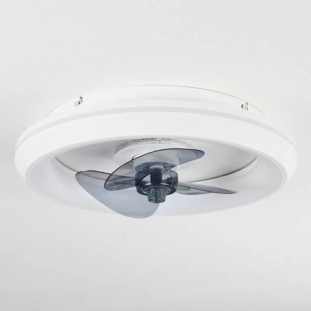 hofstein Ventilateur De Plafond Tirkkala Led Blanc, 1 Lumiere